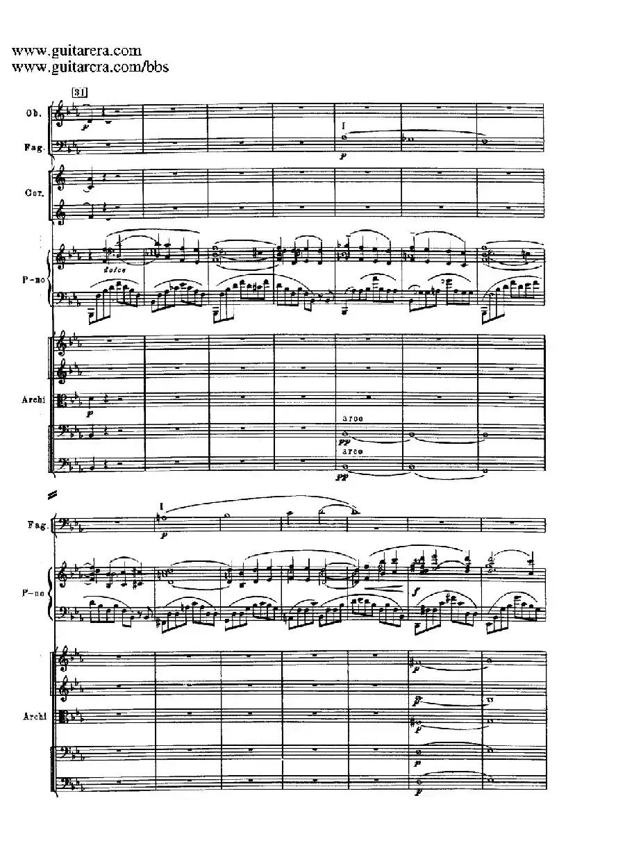 c小调第二钢琴协奏曲 Op.18（第三乐章总谱P1——12）