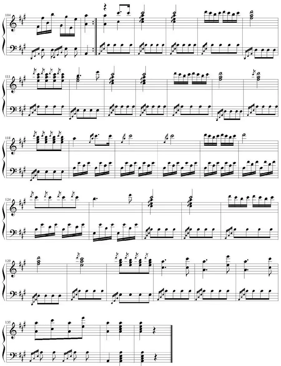 土耳其进行曲（奏鸣曲K.331 第三乐章）