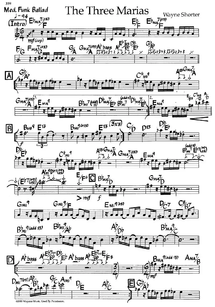 The Three Marias（爵士钢琴曲）