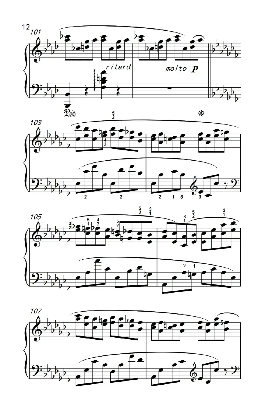 莫什科夫斯基 钢琴练习曲（第十三首）