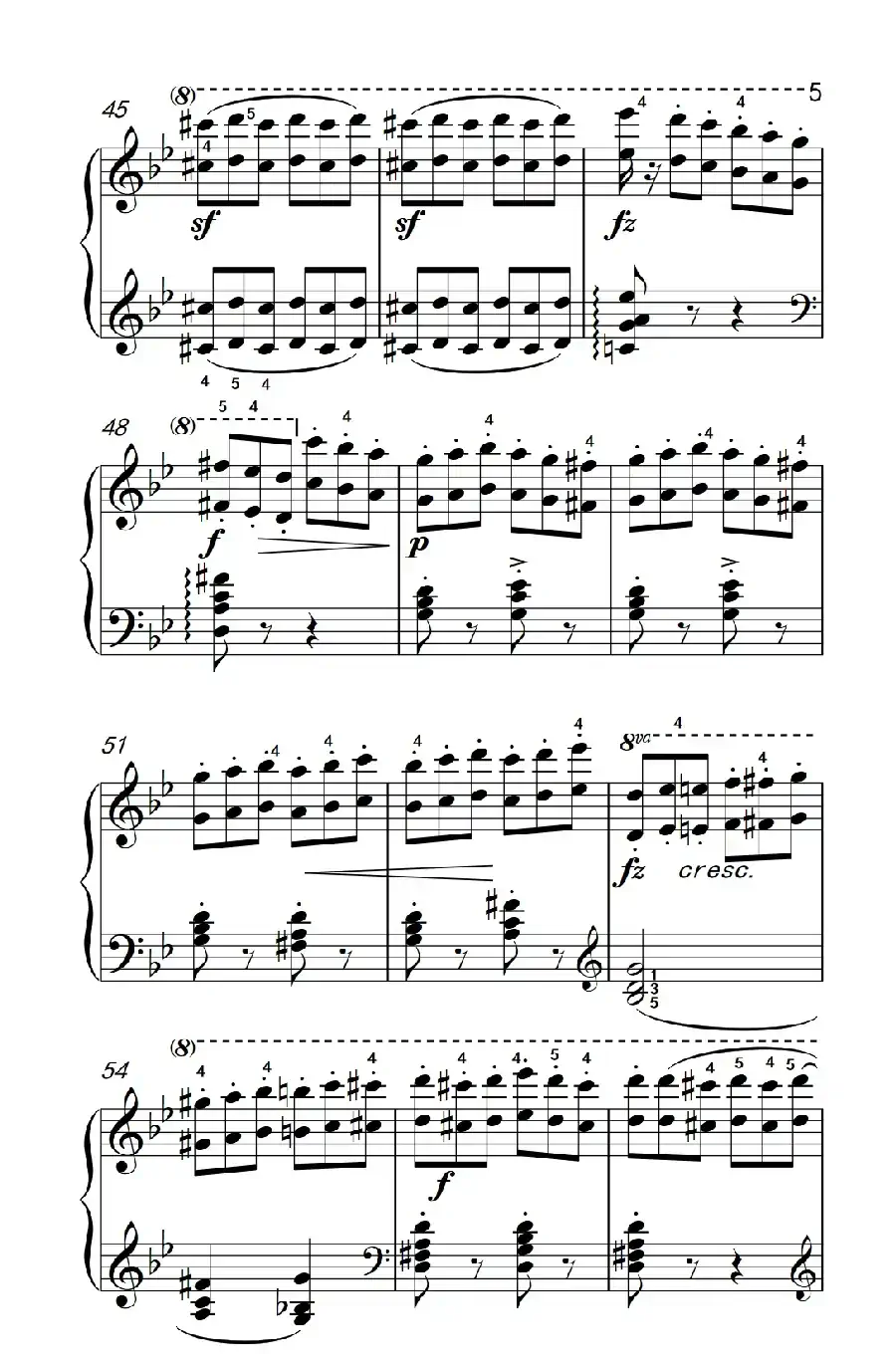 车尔尼钢琴八度练习曲 553（5）