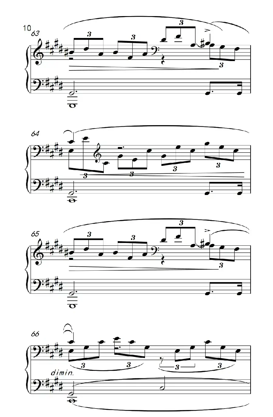 ”月光“奏鸣曲第一乐章