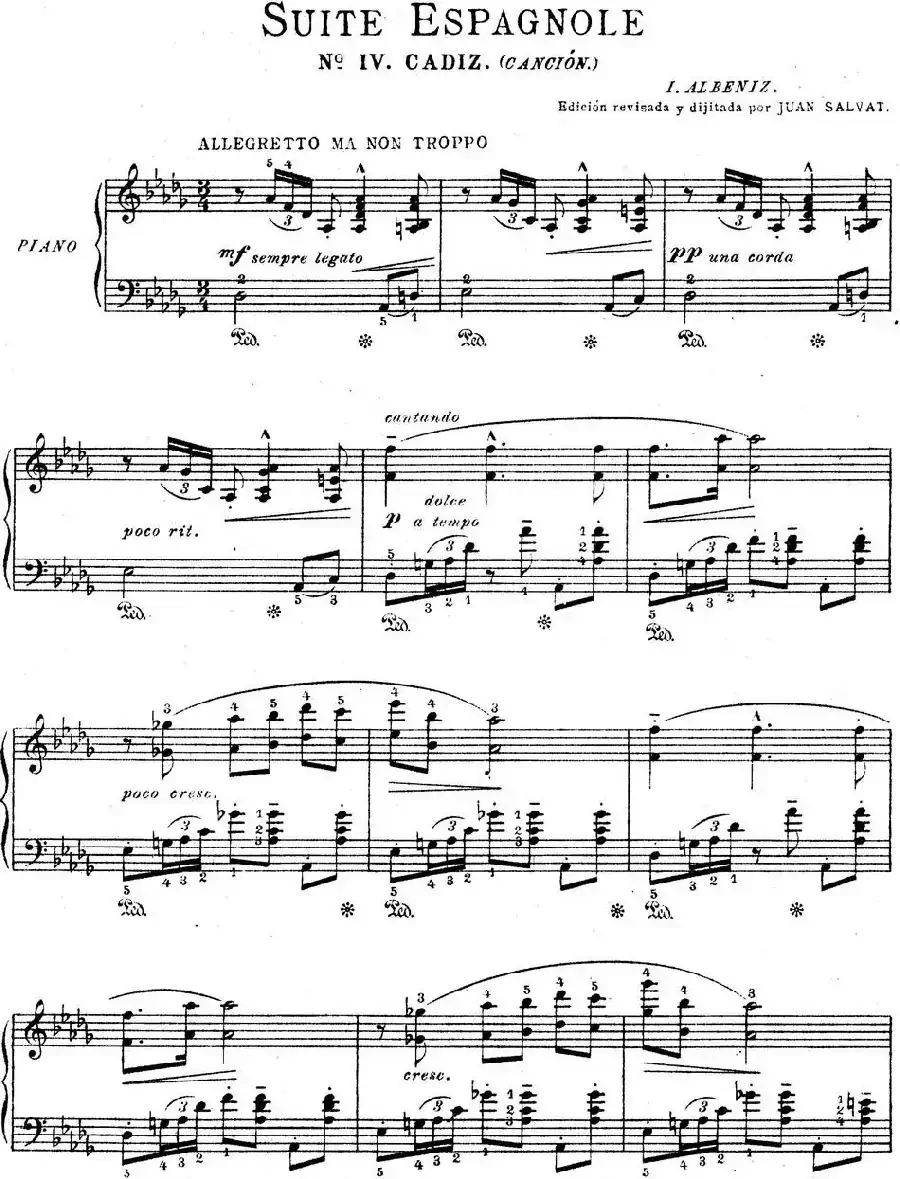 Suite Espanola Op.47（西班牙组曲·Ⅳ）