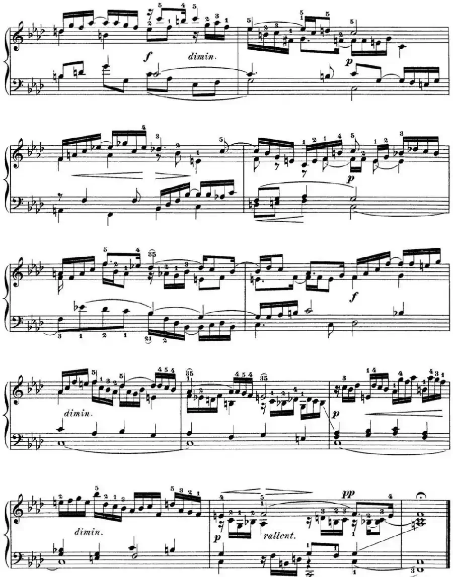 巴赫《平均律钢琴曲集·第一卷》之前奏曲(NO.12)