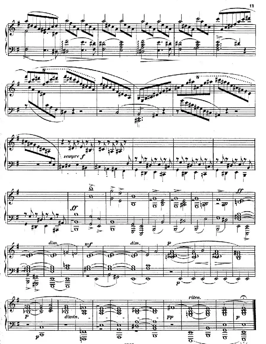 Piano Sonata in e Minor Op.28（e小调钢琴奏鸣曲）