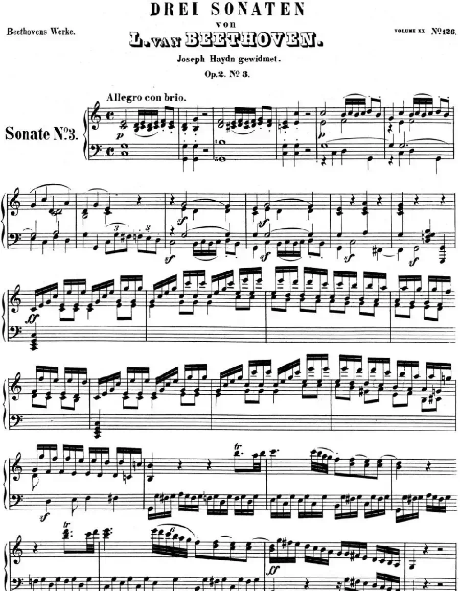 贝多芬钢琴奏鸣曲03 C大调 Op.2 No.3 C major