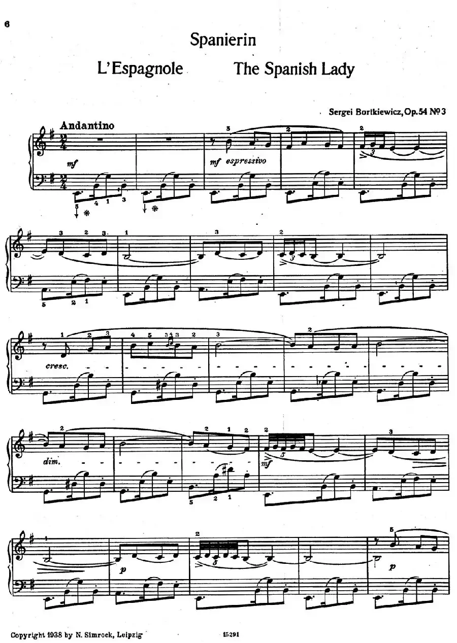 9首简易小品“玩偶” （9 Easy Pieces Op.54）（3）