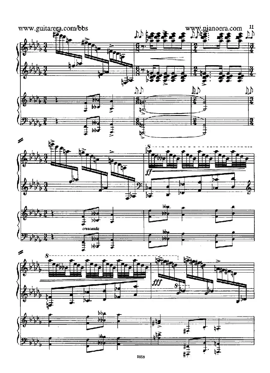 Piano Concerto in D-flat Major Op.37（降D大调钢琴协奏曲·Ⅰ·双钢琴）