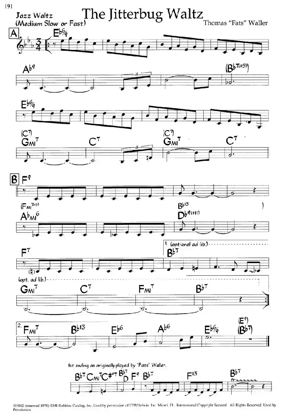 The Jitterbug Waltz（爵士钢琴曲）