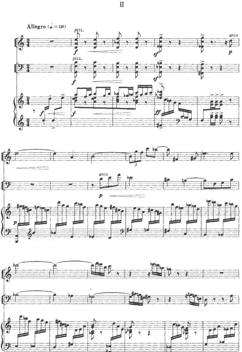 钢琴三重奏（陈铭志作曲版、小提琴+大提琴+钢琴）