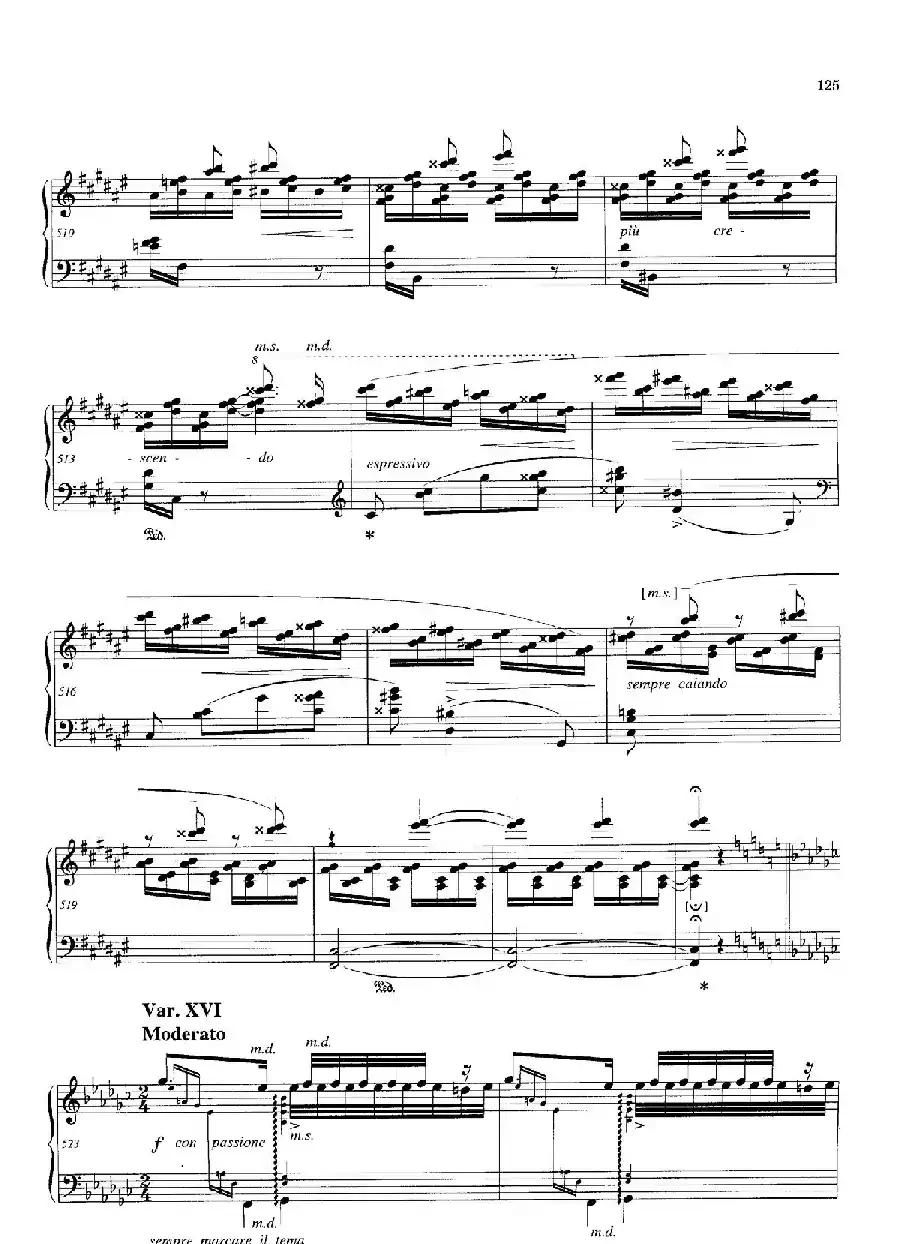 Variations and Fuge in e-flat Minor Op.23（降e小调主题变奏与赋格）