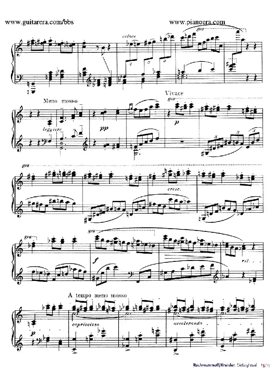 Liebesfreud（爱的喜悦）（钢琴独奏版）