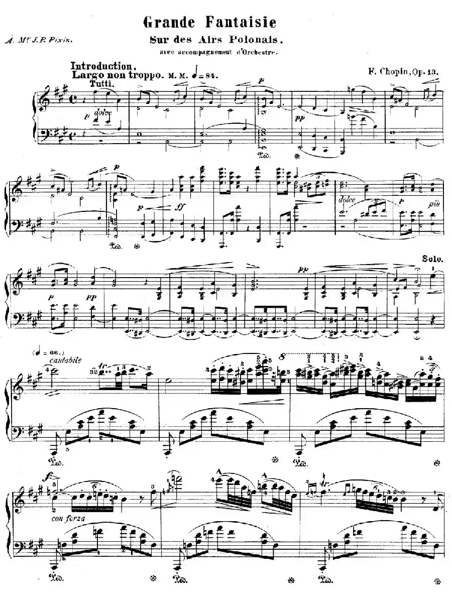 Grand Fantasy on Polish Airs Op.13（华丽的波兰民歌幻想曲·钢琴独奏版）