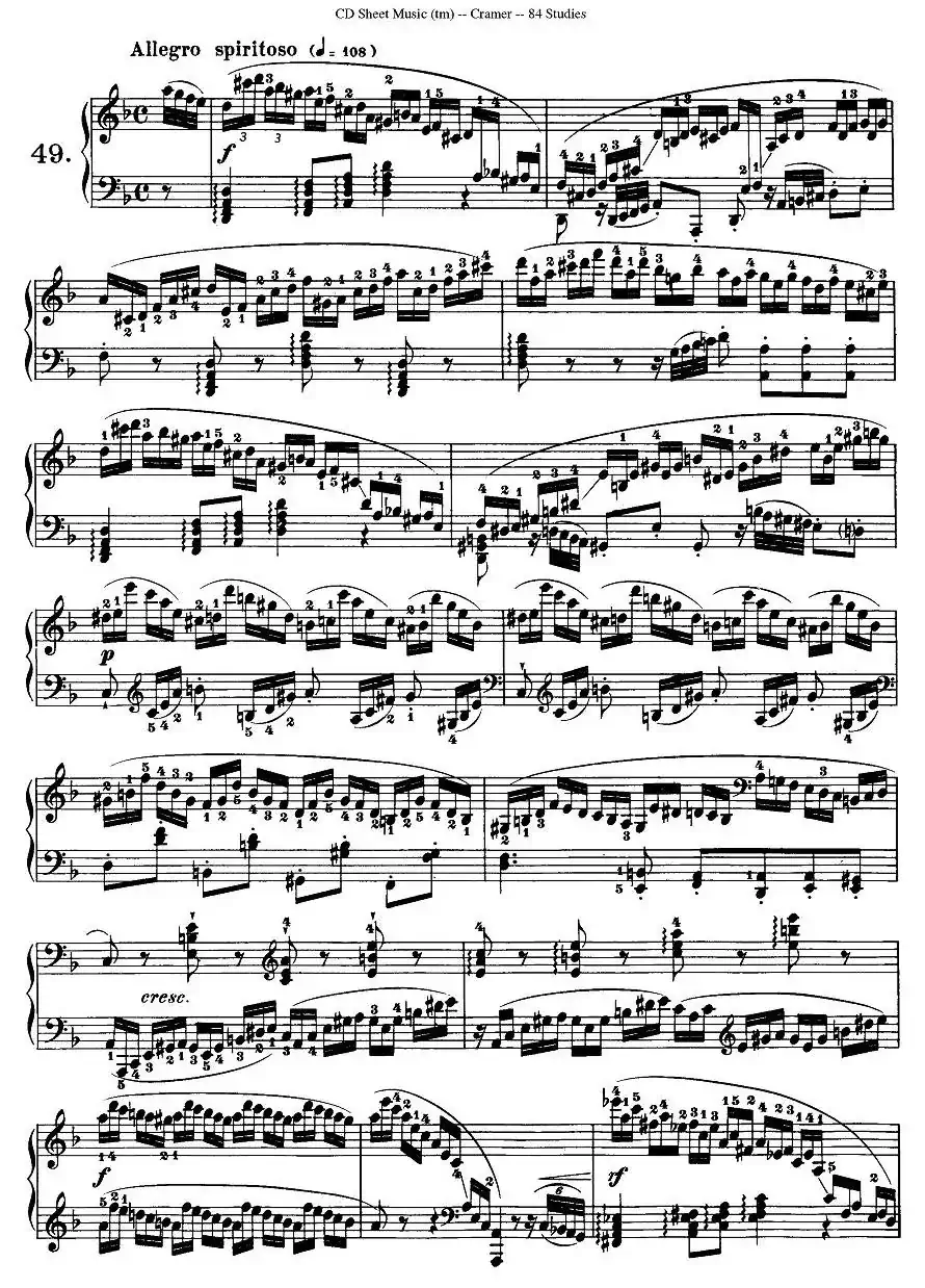 Cramer - 84 exercices（46—50）（克拉莫84首钢琴练习曲）