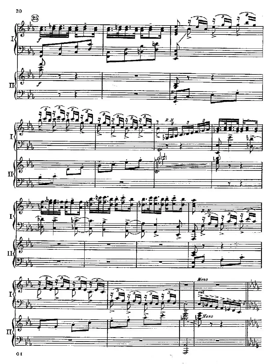 F大调爵士钢琴协奏曲（美版双钢琴原谱 P21—30）