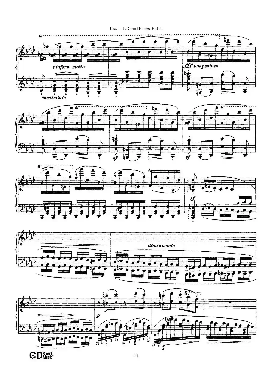 12 Grand Etudes S.137（12首华丽的练习曲·10）