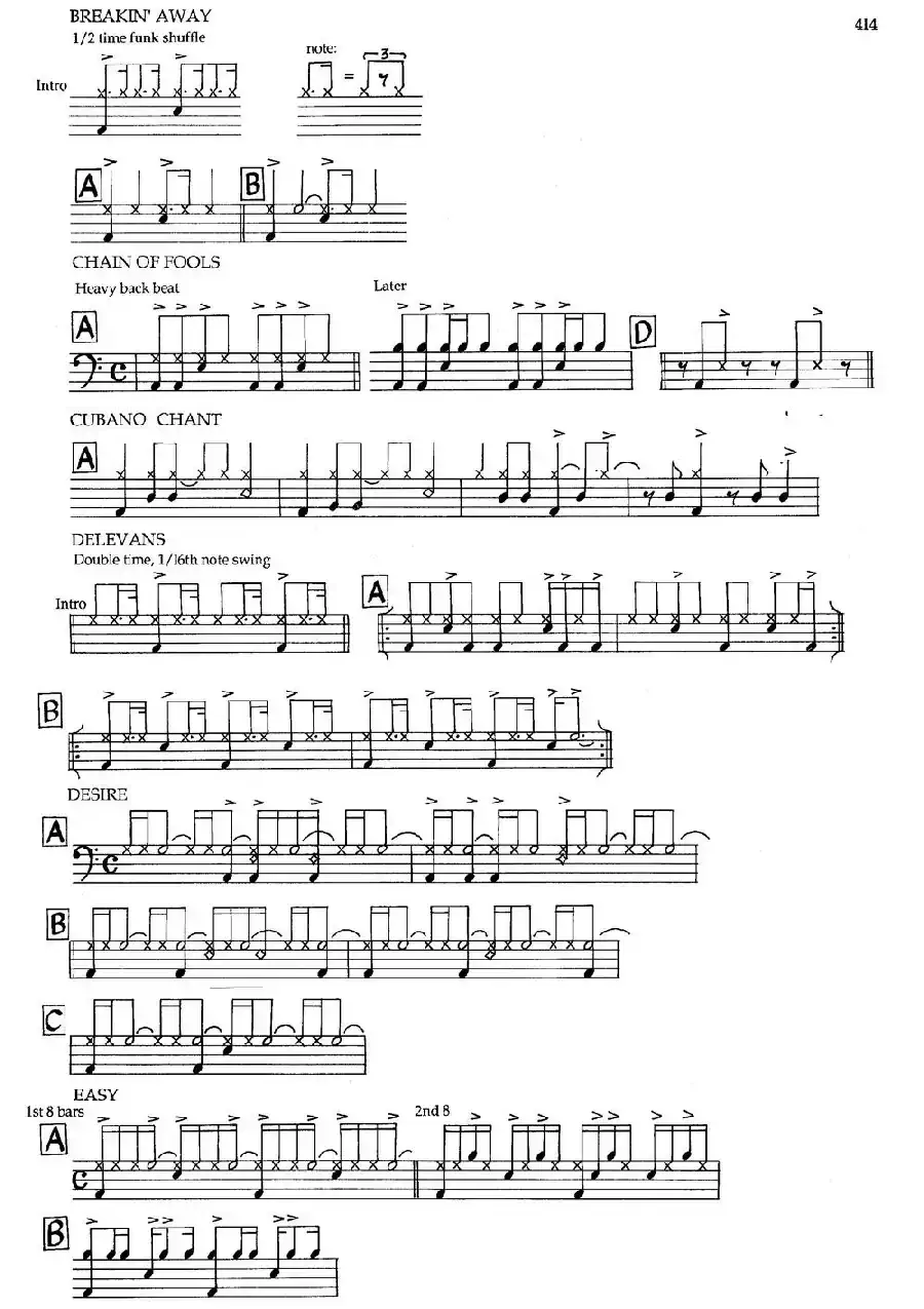 APPENDIXI - sample Drun Parts（爵士钢琴曲）