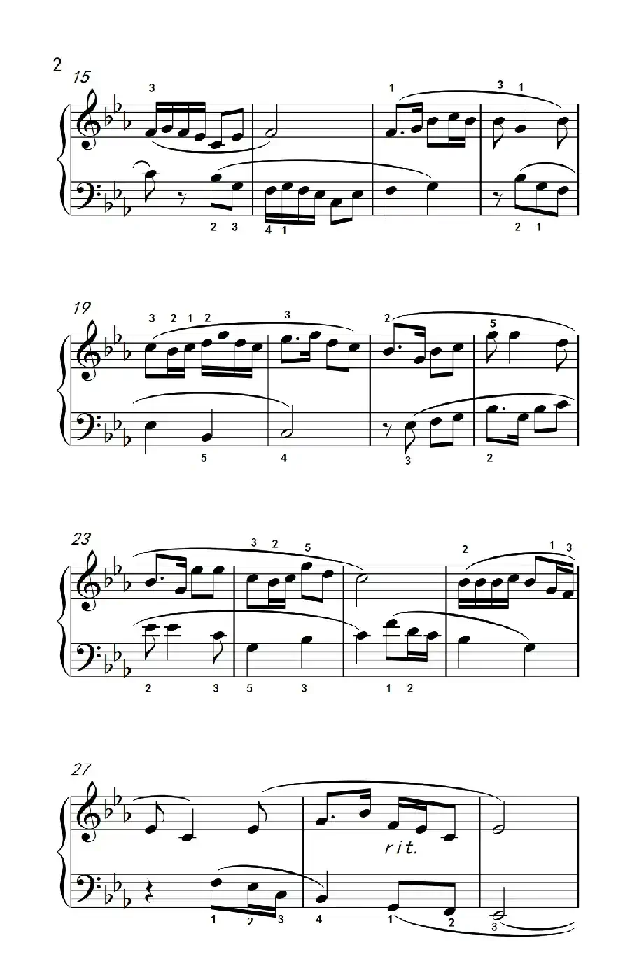 月牙下的诉说(约翰·汤普森 成人钢琴教程 第三册)