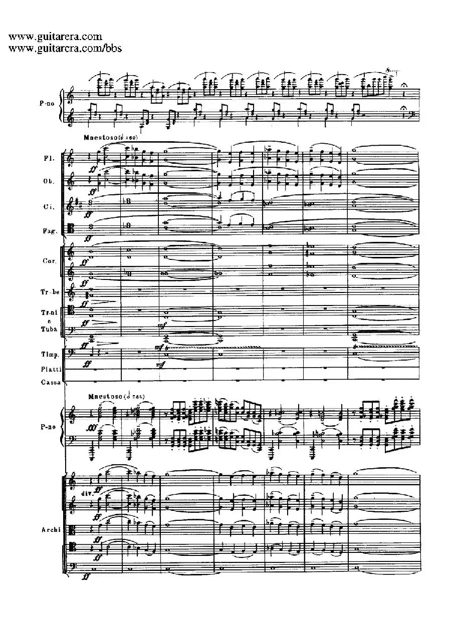 c小调第二钢琴协奏曲 Op.18（第三乐章总谱P25——37）