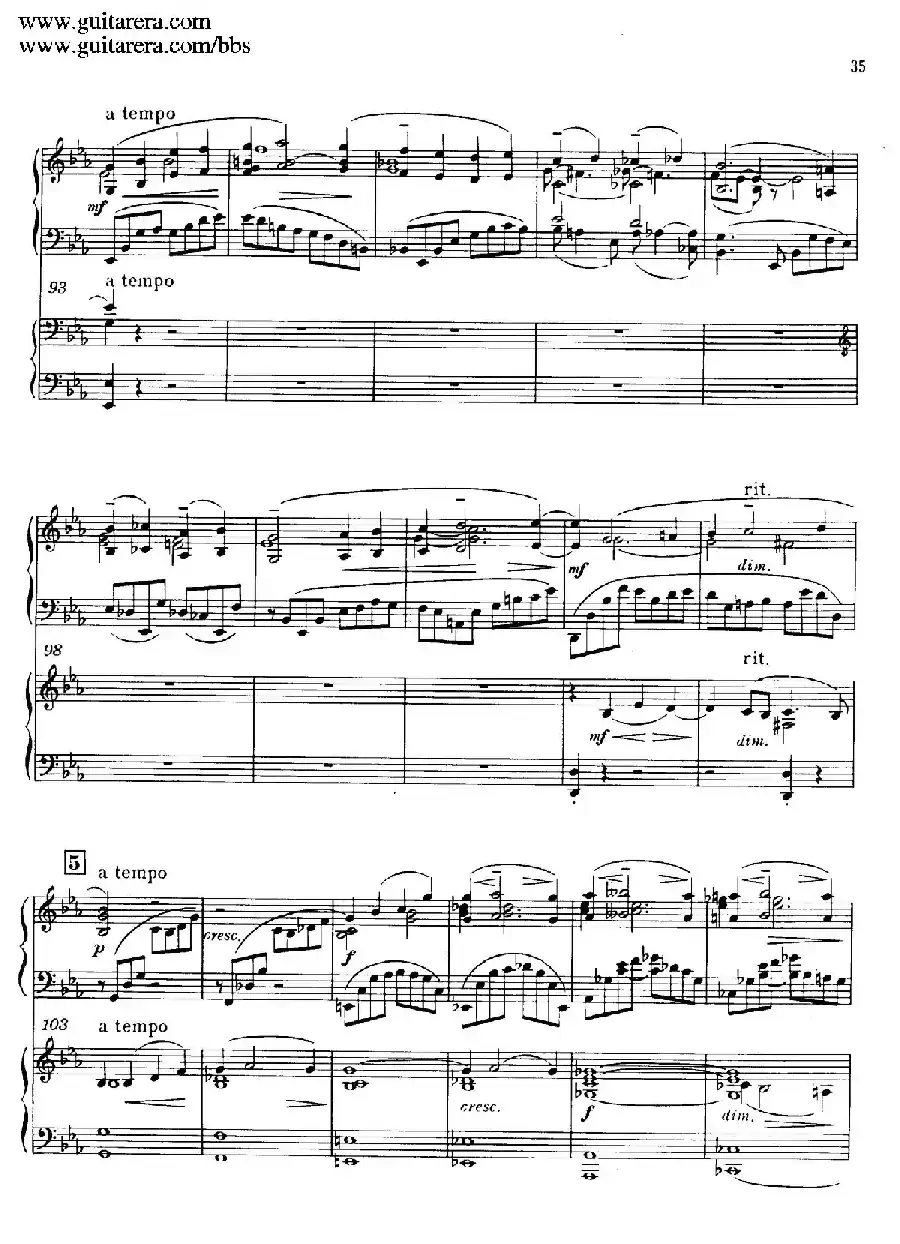 c小调第二钢琴协奏曲 Op.18（双钢琴·第一乐章）