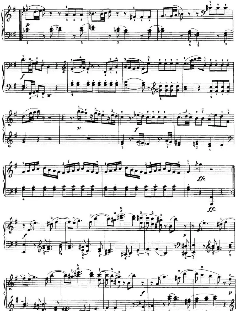 海顿 钢琴奏鸣曲 Hob XVI 40 in G major