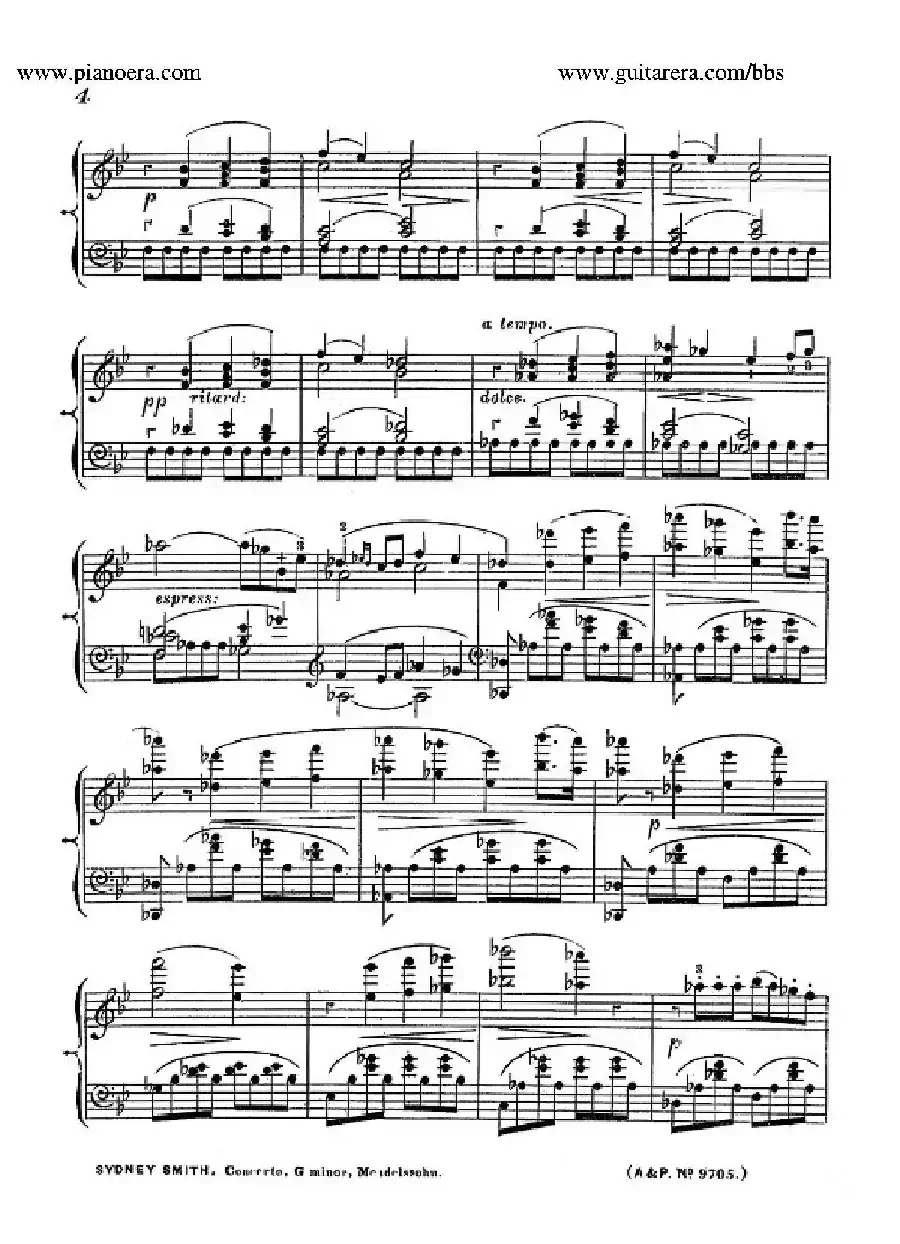 Piano Concerto No.1 in g Minor Op.25（g小调第一钢琴协奏曲·钢琴独奏）