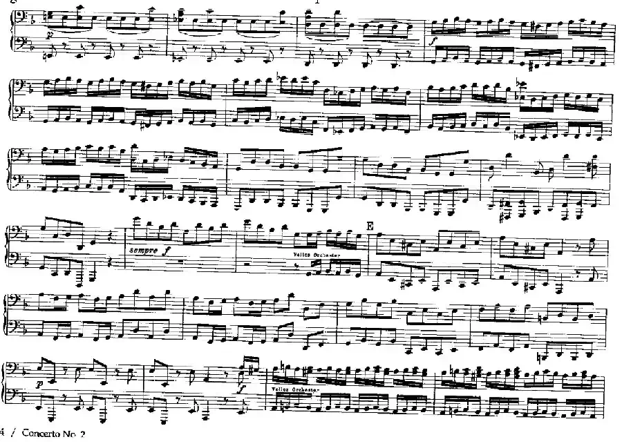 Brandenburg Concerto No.2 in F Major BWV.1047（F大调第二勃兰登堡协奏曲·四手联弹版）