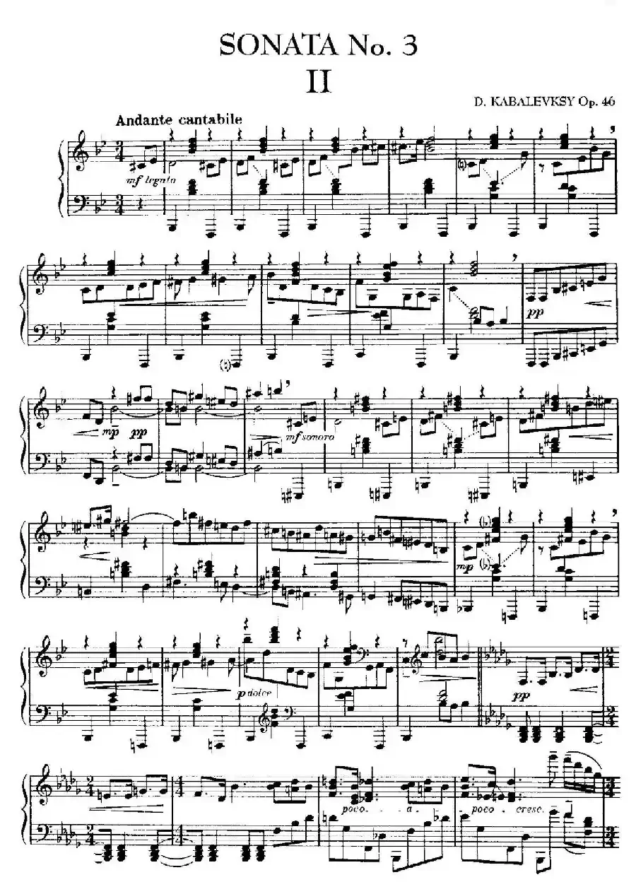 Piano Sonata No.3 in F Major Op.46（F大调第三钢琴奏鸣曲·Ⅱ）