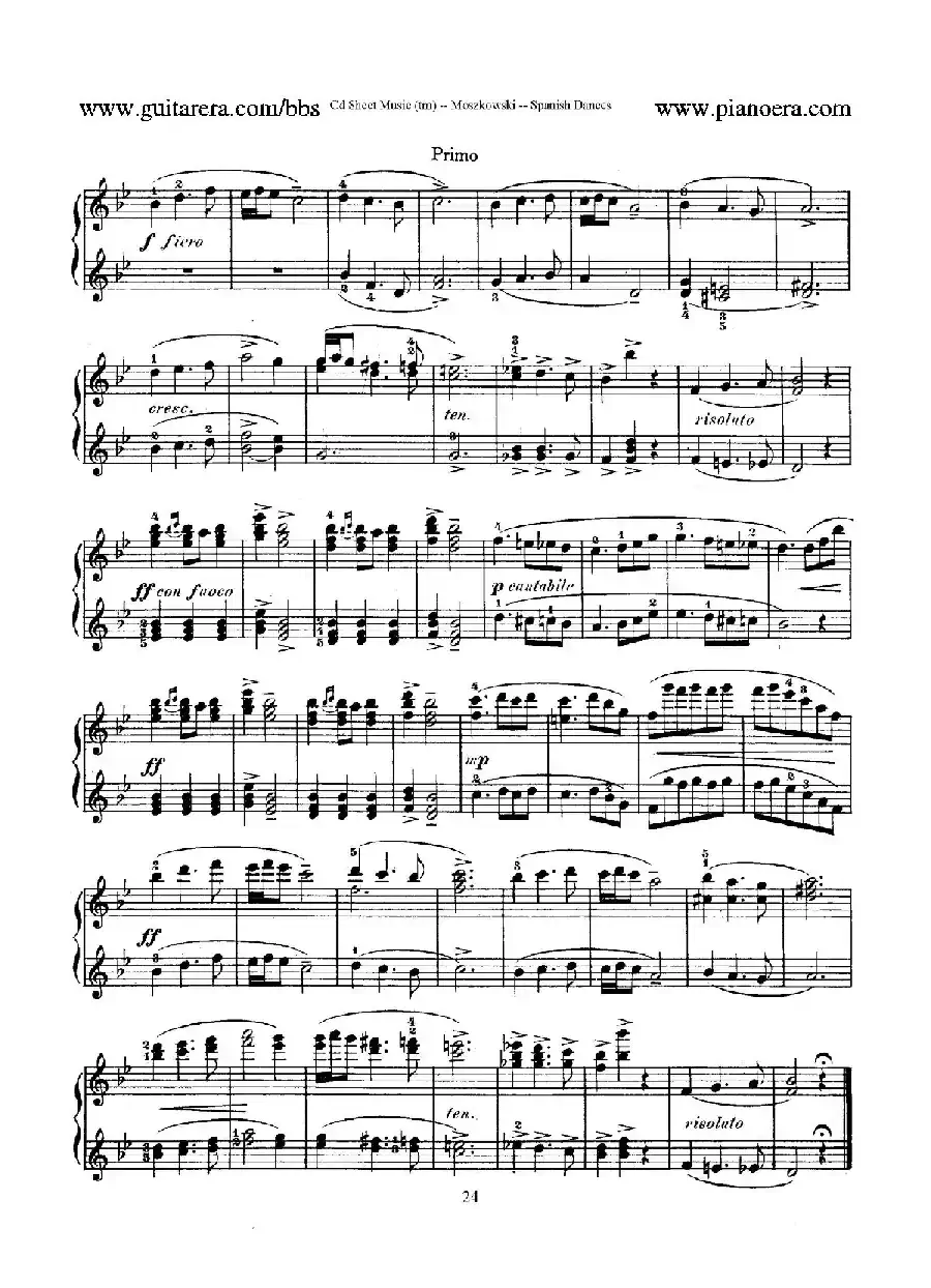 Spanish Dances Op.12（西班牙舞曲·四手联弹版）