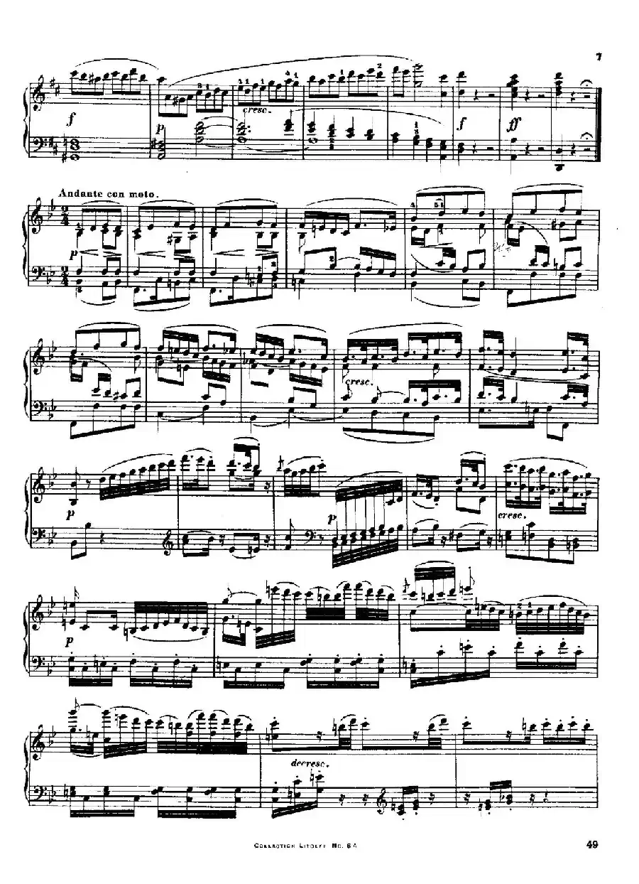 String Quartet No.3 in D Major Op.18-3（D大调第三弦乐四重奏·钢琴独奏版）