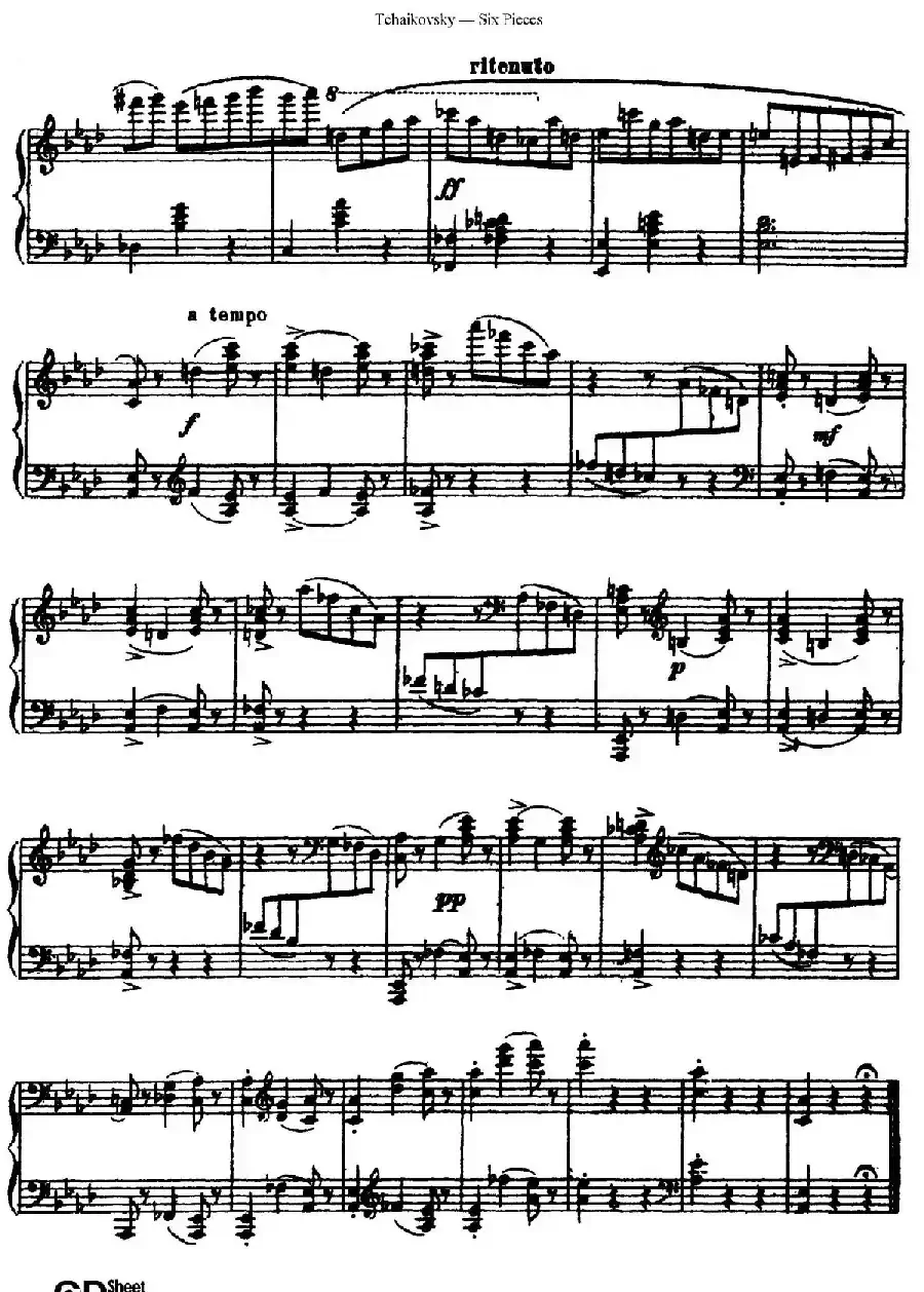 Six Pieces Op.51（6首小品·1）