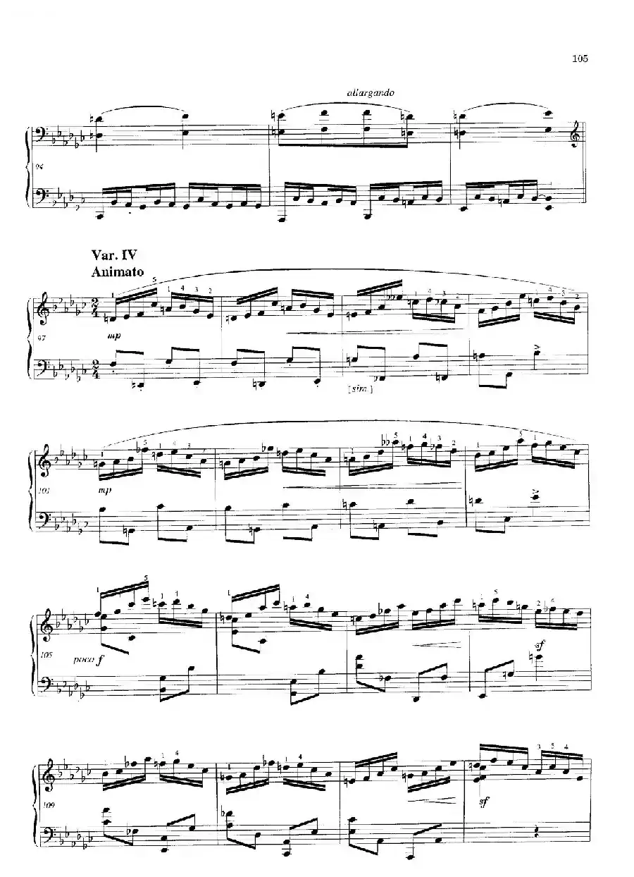 Variations and Fuge in e-flat Minor Op.23（降e小调主题变奏与赋格）