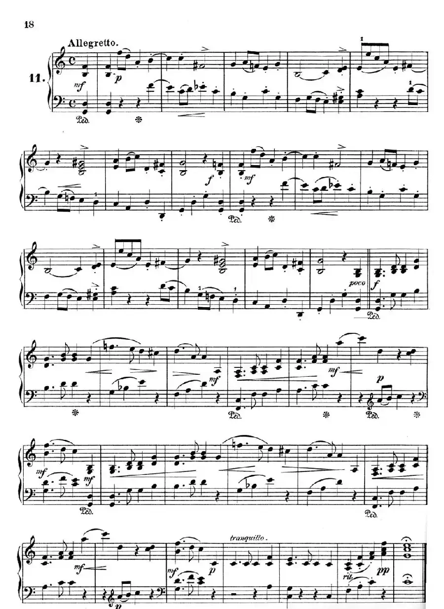 36 Etudes Rhythmiques et Melodiques Op.105（36首节奏与旋律练习曲 11—15）