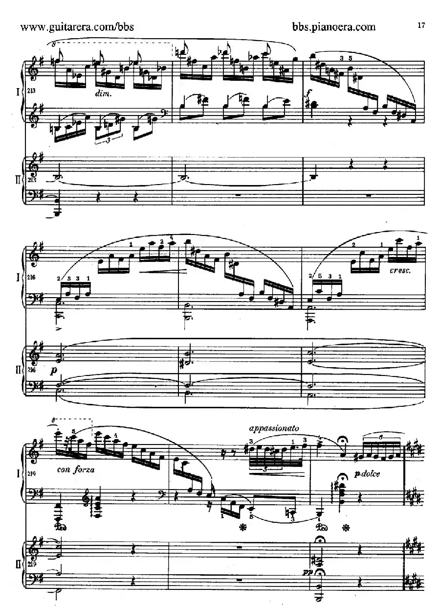 e小调第一钢琴协奏曲 Op.11（双钢琴版·第一乐章）