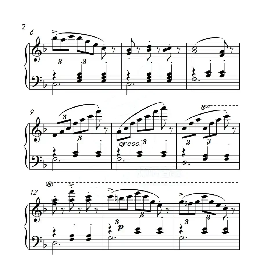 第五级B组 练习曲(中国音乐学院钢琴考级作品1~6级)