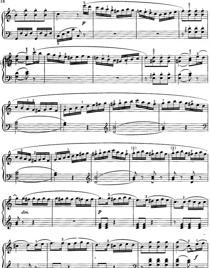不可不弹的世界钢琴名曲：小奏鸣曲Op.20-1
