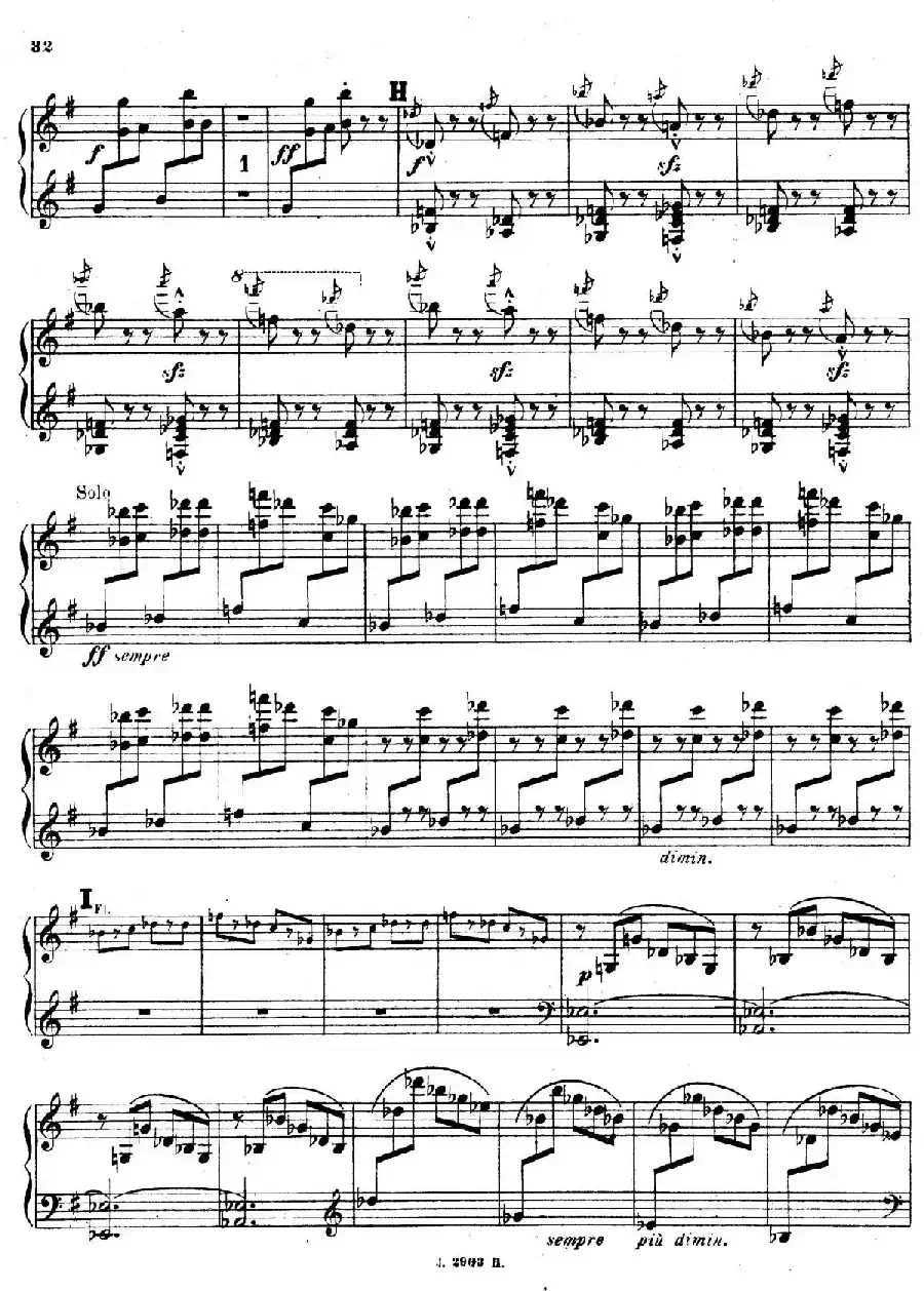 Symphony on a French Mountain Air Op.25（法国山歌交响曲·钢琴独奏·Ⅲ）