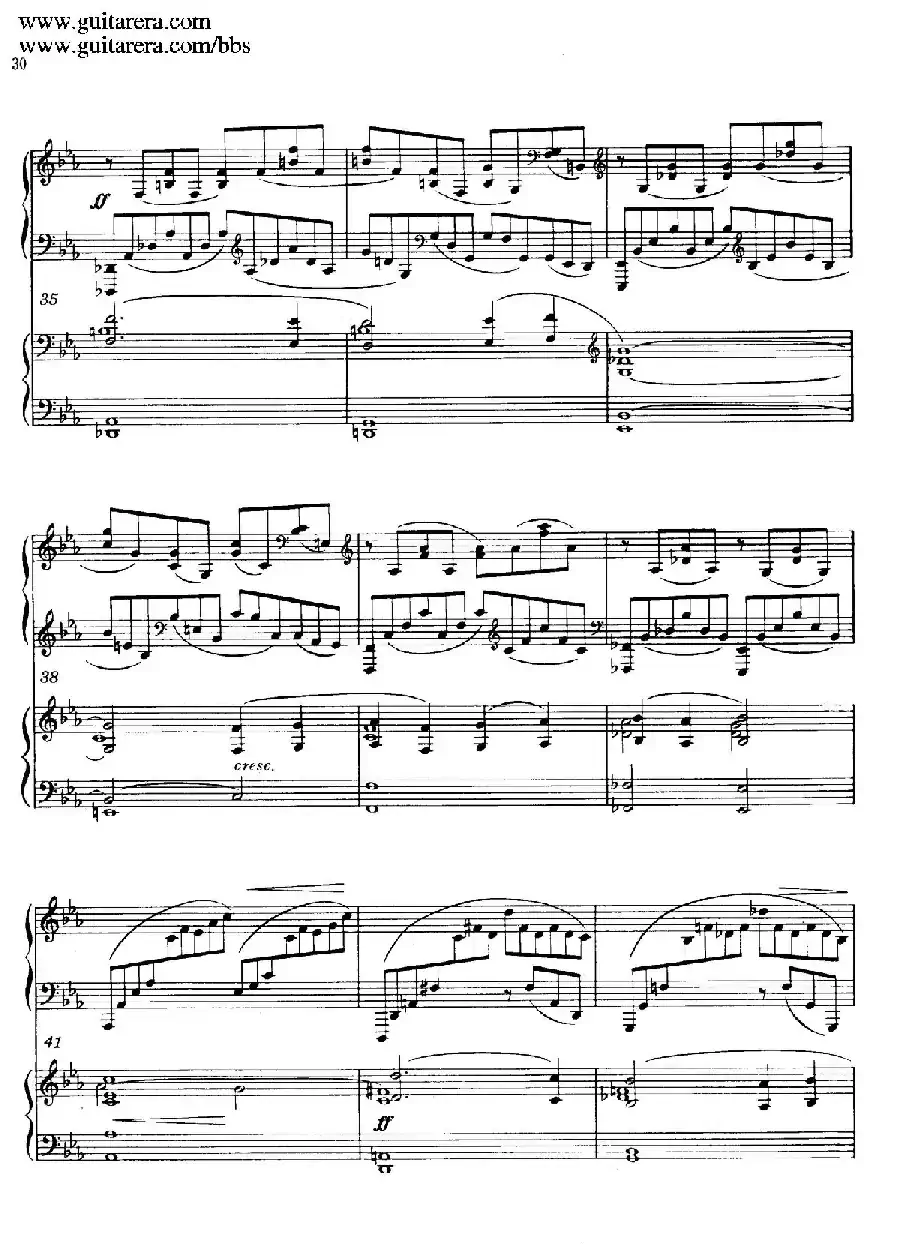c小调第二钢琴协奏曲 Op.18（双钢琴·第一乐章）