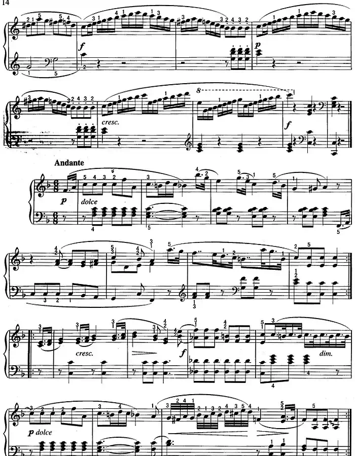 不可不弹的世界钢琴名曲：小奏鸣曲Op.20-1