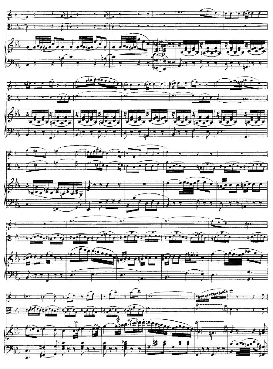 Piano Trio no.2 in E-flat Major K.498（降E大调钢琴三重奏）