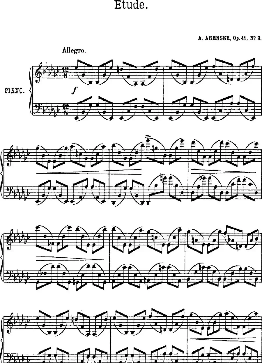 Quatre Etudes Op.41 Op.2（4首练习曲·3）