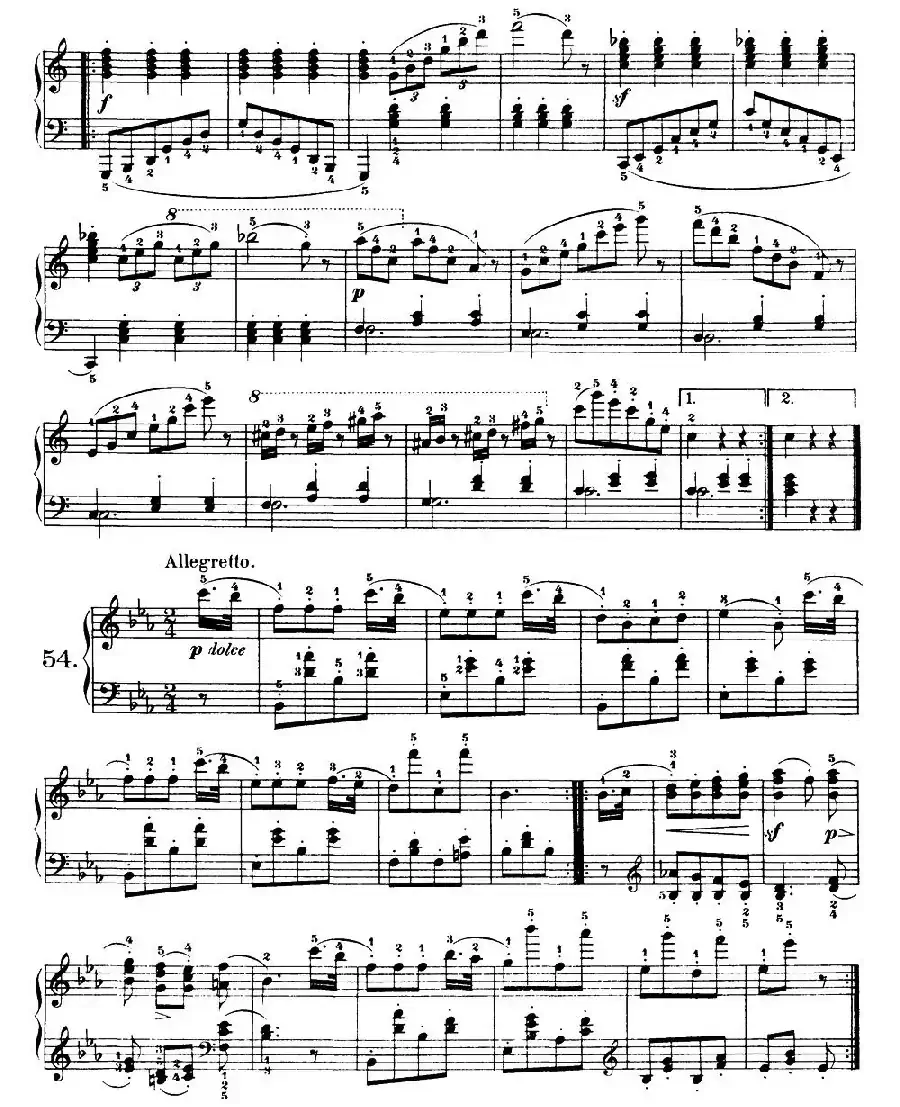 One Hundred and Ten Easy and Progressive Exercises Op.453（车尔尼110首简易练习曲 52——60）