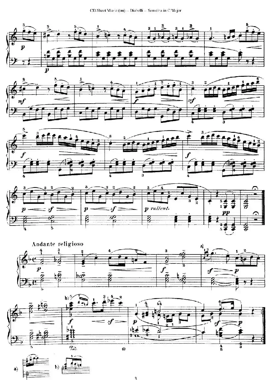 4 Piano Sonatinas（4首钢琴小奏鸣曲）（Op.151 No.2）
