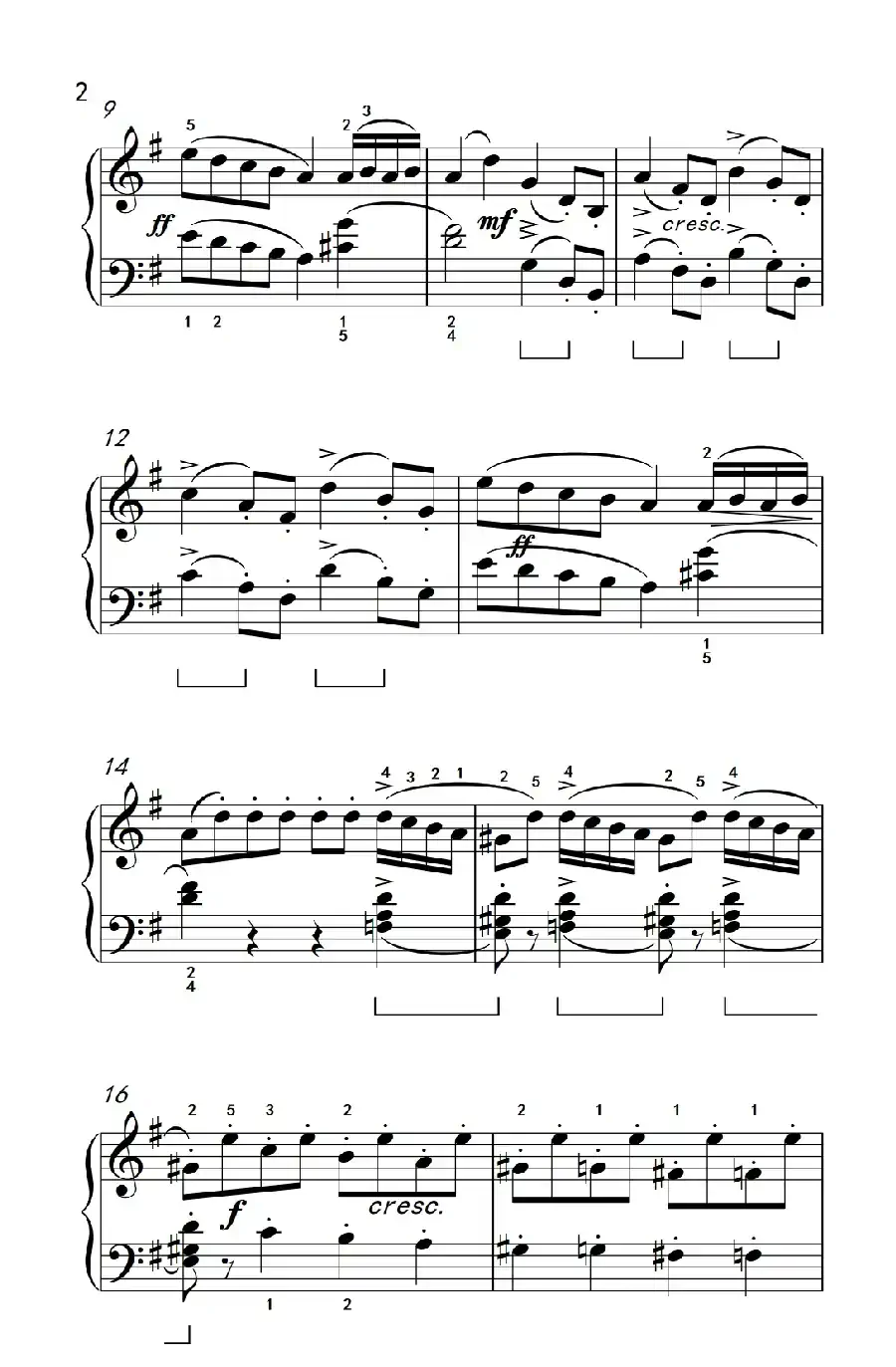 铁匠合唱曲（约翰·汤普森 成人钢琴教程 第二册）