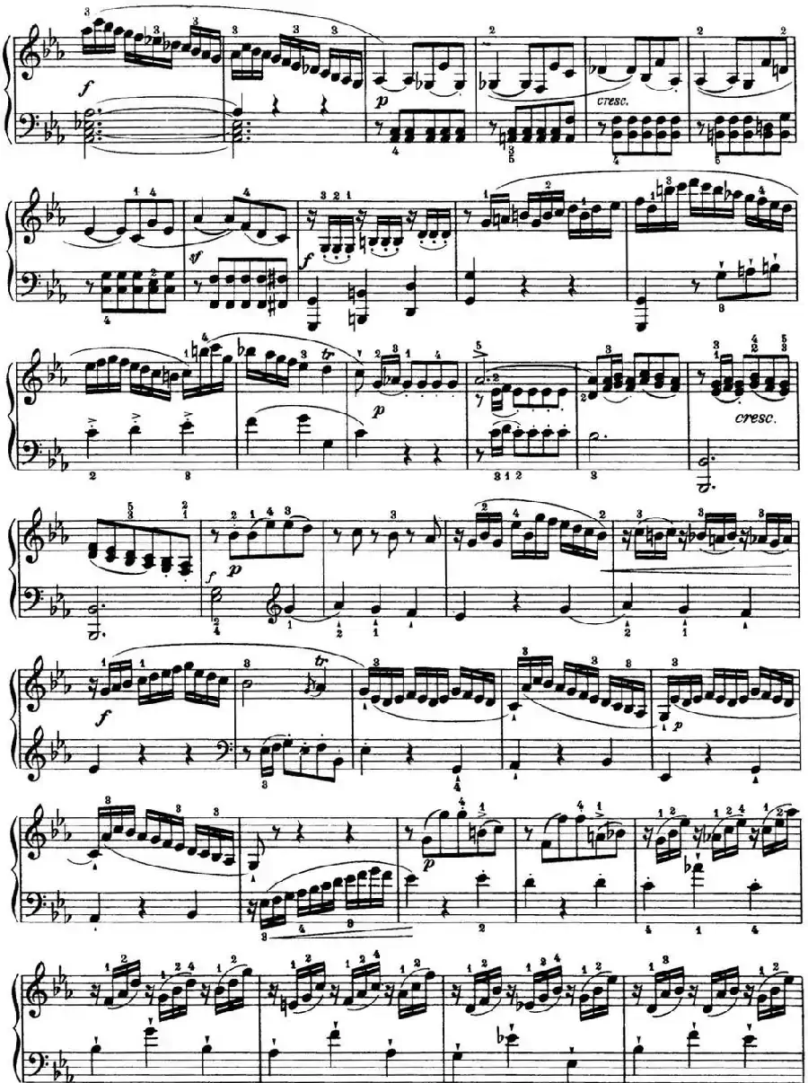 海顿 钢琴奏鸣曲 Hob XVI 45 Divertimento Eb major