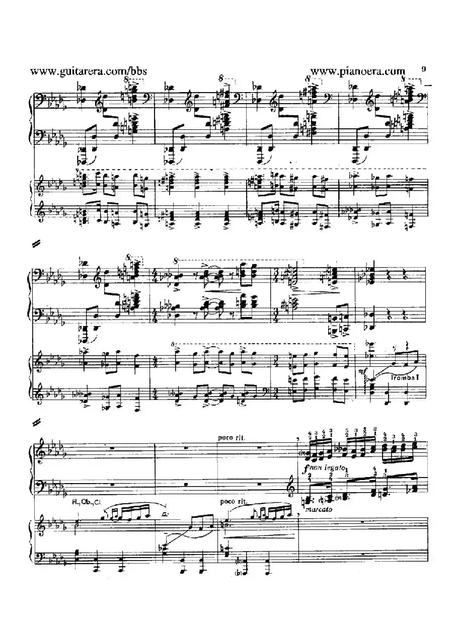 Piano Concerto in D-flat Major Op.37（降D大调钢琴协奏曲·Ⅰ·双钢琴）