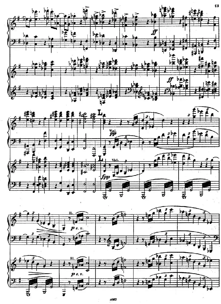 Symphony No.4 in e Minor Op.98（e小调第四交响曲·双钢琴）
