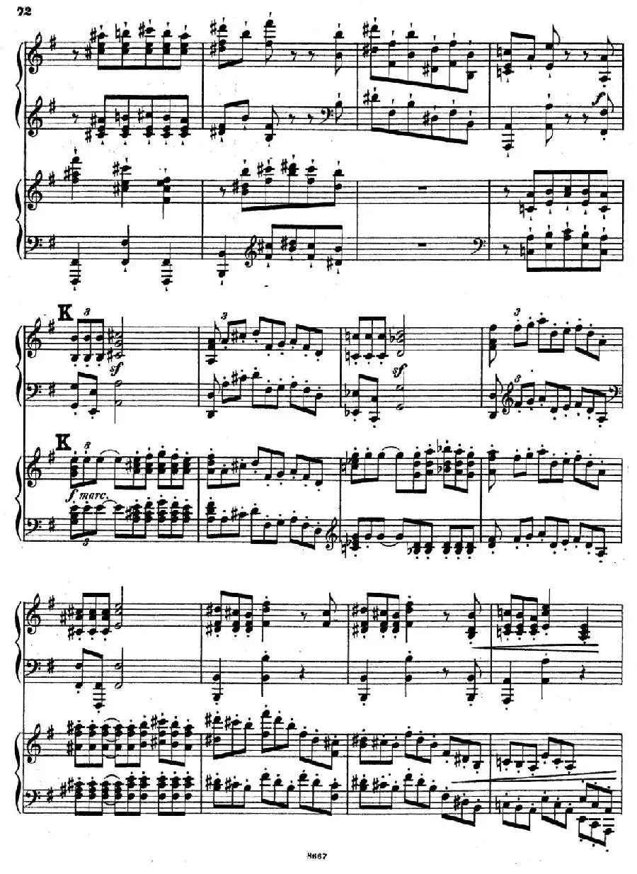 Symphony No.4 in e Minor Op.98（e小调第四交响曲·双钢琴）