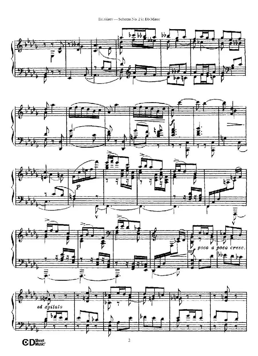 Scherzo No.2 in B-flat Minor（降b小调第二谐谑曲）