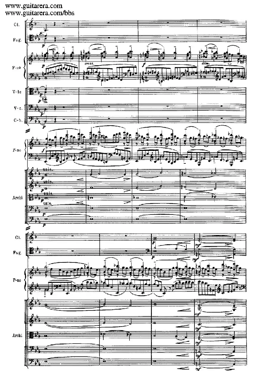 c小调第二钢琴协奏曲 Op.18（第一乐章总谱·P10——18）